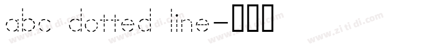 abc dotted line字体转换